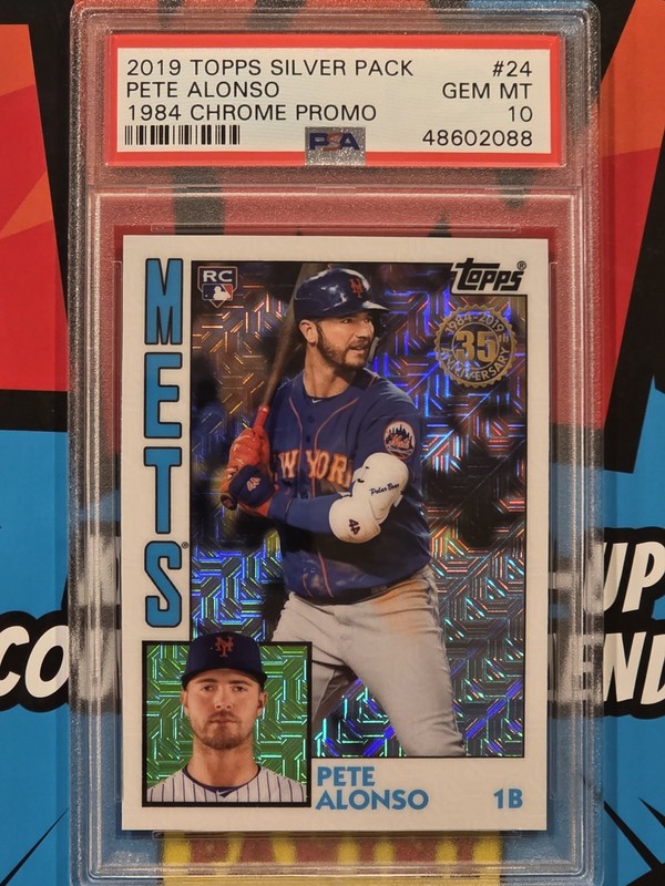 2019 Topps Silver Pack Promo Refractor Pete Alonso RC Rookie PSA 10 GEM MT Mets