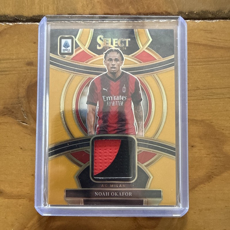 2023-24 Panini Select Prizm Gold /10🔥Noah Okafor AC Milan DUAL PATCH