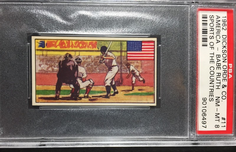 1962 Dickson-Orde BABE RUTH Sports of the Countries #11 America PSA 8