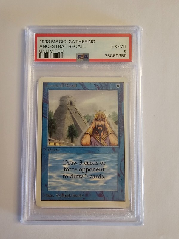 Ancestral Recall – Unlimited (Power 9) | PSA 6 EX-MT | Vintage MTG