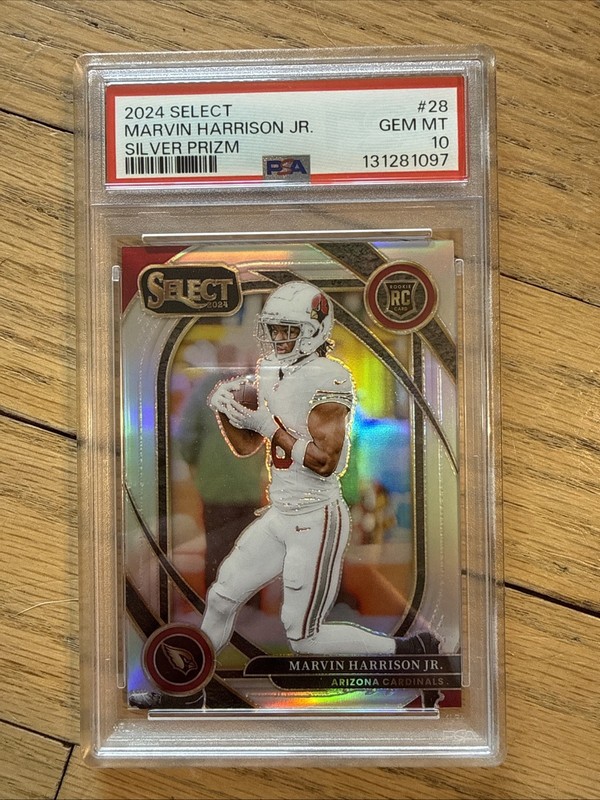 🔥 2024 Panini Select - Silver Club Level Marvin Harrison Jr. PSA 10 🔥 view 1