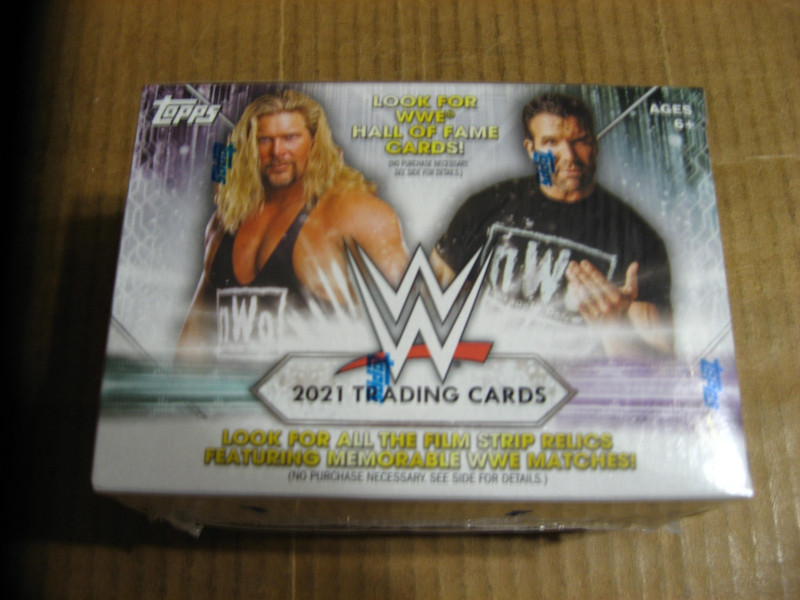 2021 Topps WWE Wrestling 11 Pack 77Card Box Autos Film Strip HOF 1 Relic Per Box