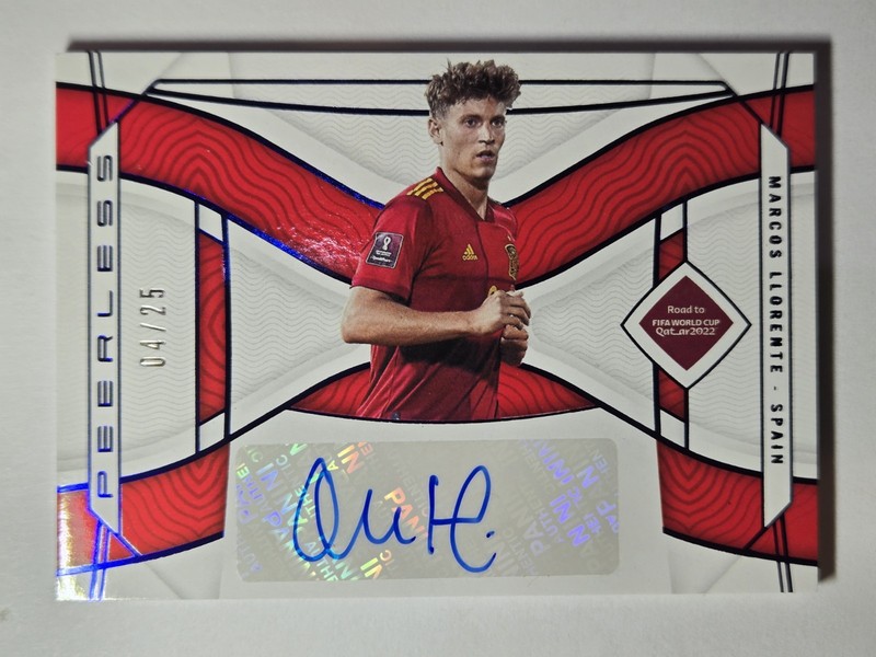 2022 Panini National Treasures FIFA  - Marcos Llorente Peerless  Auto /25 Spain