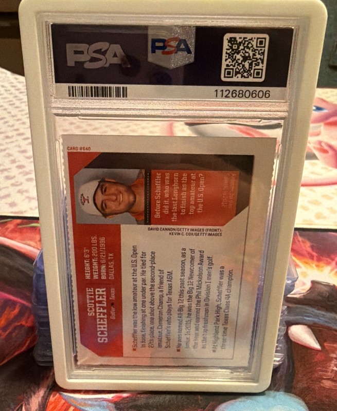 2017 Sports Illustrated for Kids Scottie Scheffler ROOKIE Card #640 PSA 7 RARE  view 2