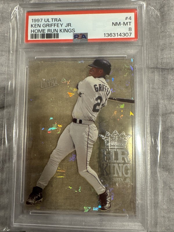 KEN GRIFFEY JR. PSA 8 1997 FLEER ULTRA #4 HR KINGS HOME RUN KINGS MARINERS 307