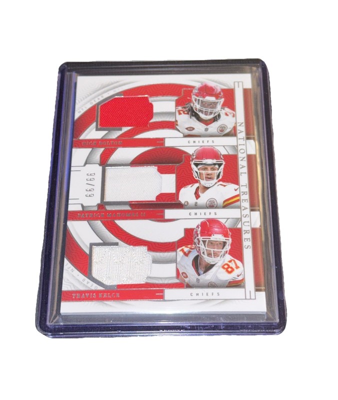 Patrick Mahomes Travis Kelce Nick Bolton NT 2023 Patch 99 /99 Chiefs GTM-KC