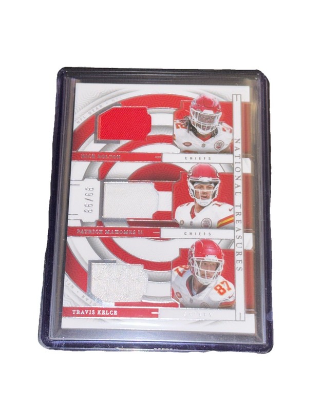Patrick Mahomes Travis Kelce Nick Bolton NT 2023 Patch 99 /99 Chiefs GTM-KC view 2