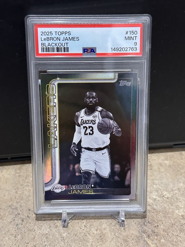 2025 Topps Blackout LEBRON JAMES #150 PSA 9 Mint Lakers