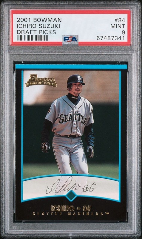 2001 Bowman ICHIRO SUZUKI Draft Picks #84 PSA 9 MINT RC Rookie