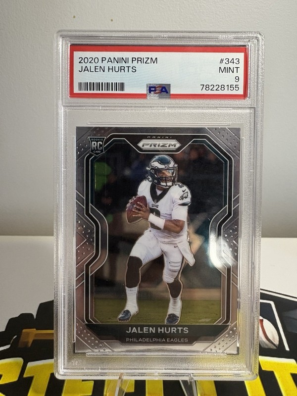 Rookie Jalen Hurts PSA 9 Graded Slab - Eagles 2020 Panini Prizm