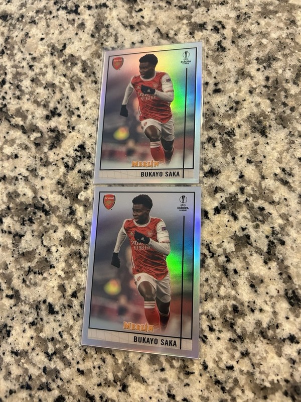 2020/21 Topps Chrome Merlin Refractor Bukayo Saka Arsenal England