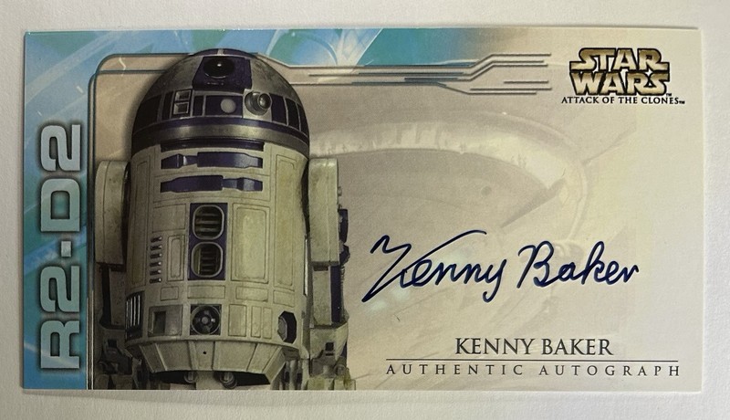 2002 TOPPS STAR WARS AOTC WIDE VISION R2-D2 KENNY BAKER AUTOGRAPH AUTO