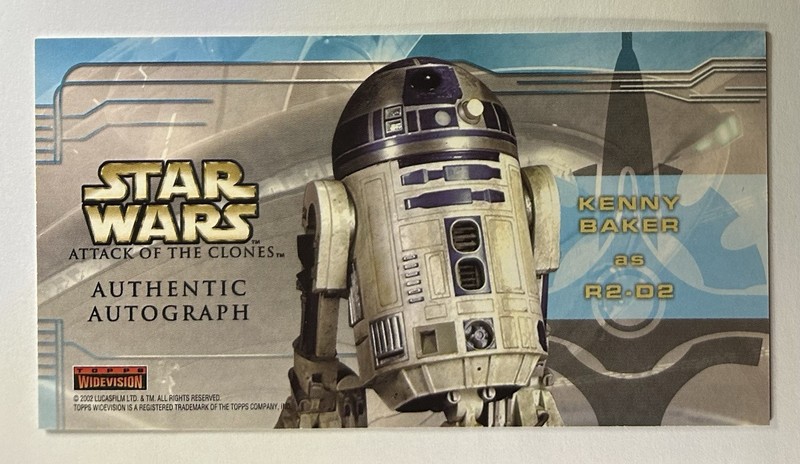 2002 TOPPS STAR WARS AOTC WIDE VISION R2-D2 KENNY BAKER AUTOGRAPH AUTO view 2