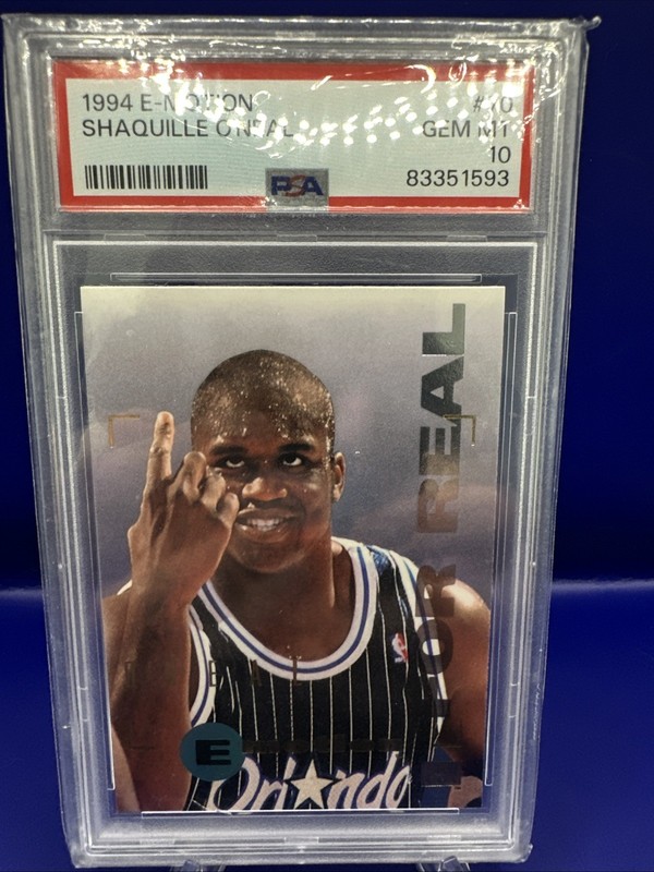 1994 Emotion Shaquille O'Neal #70 Insert For Real Orlando Magic PSA 10 Low Pop