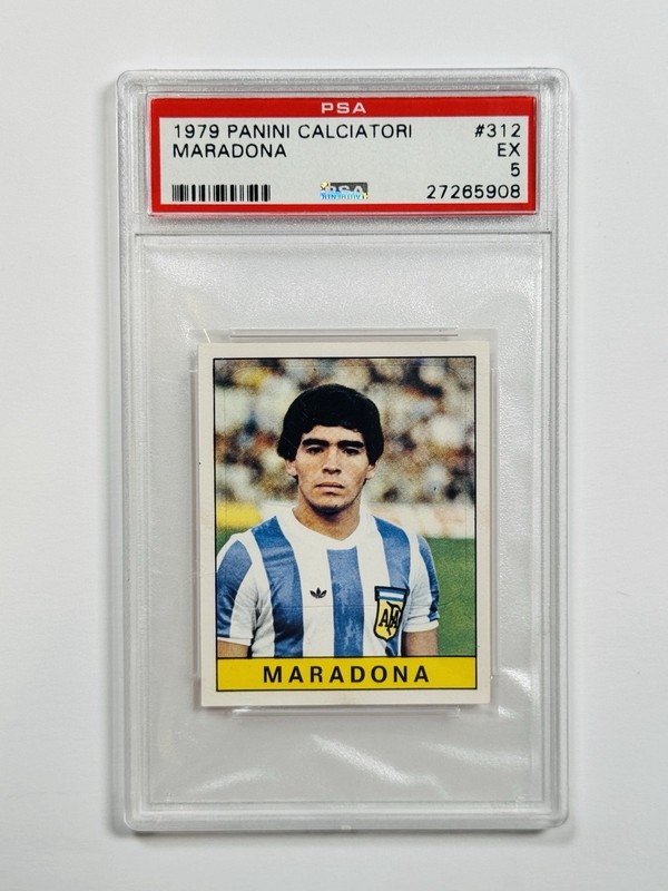 1979 PANINI CALCIATORI DIEGO MARADONA #312 ROOKIE PSA 5
