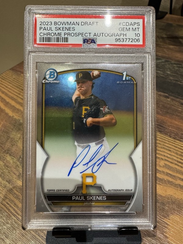 2023 Bowman Draft Chrome Prospect Rookie Card Paul Skenes - PSA 10