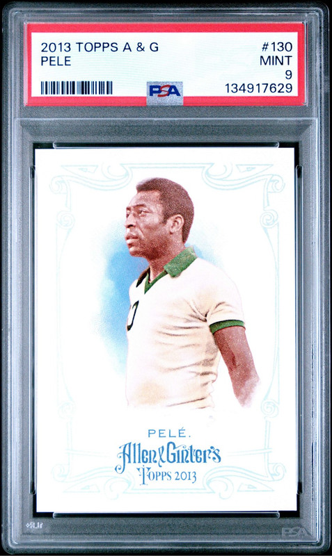 2013 TOPPS ALLEN & GINTER #130 PELE HOF PSA 9