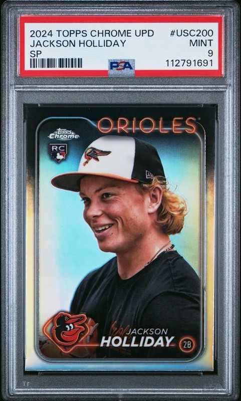 2024 TOPPS CHROME UPD JACKSON HOLLIDAY #USC200 SP PSA 9