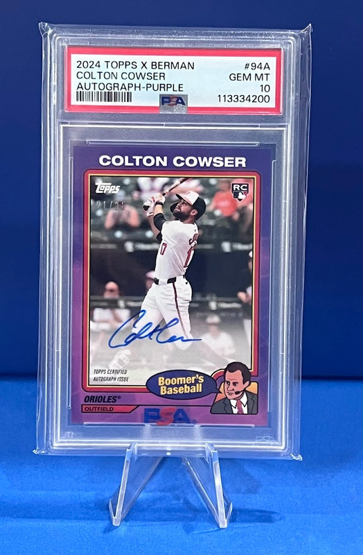 2024 Topps X Chris Berman Boomer's Baseball - Colton Cowser /25 Auto PSA 10