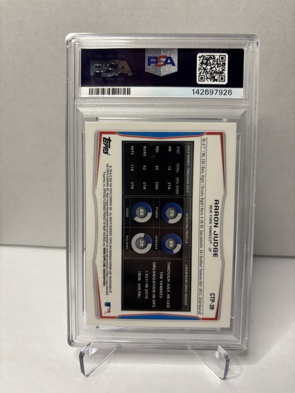 2014 Bowman Draft - Top Prospects Chrome Aaron Judge #CTP-39 Refractor (RC) view 2