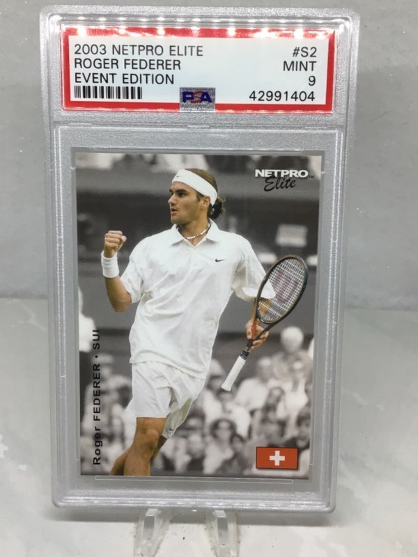 2003 Netpro Elite #S2 Event Edition Roger Federer RC PSA 9