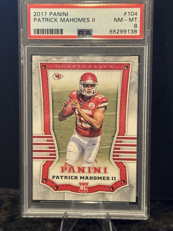2017 Panini - Rookies Patrick Mahomes II #104 NM-MT (RC) PSA 8