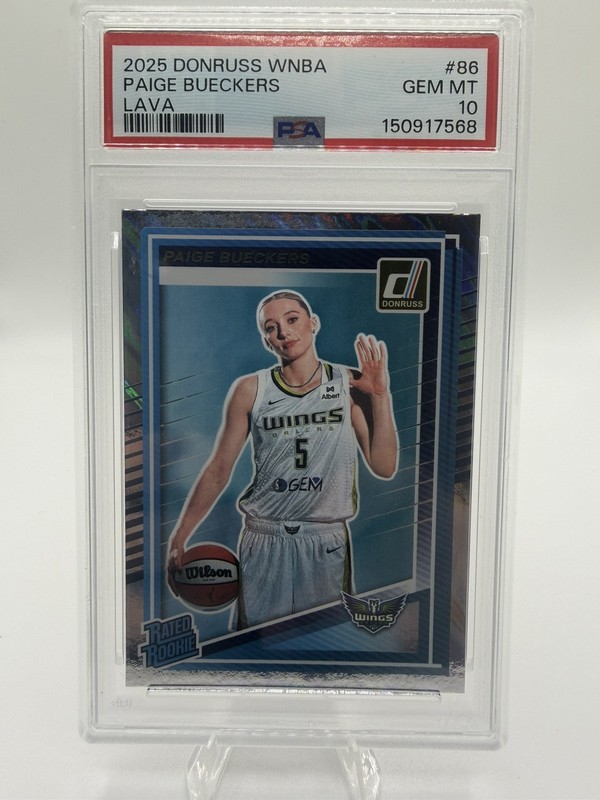 2025 PANINI DONRUSS WNBA LAVA #86 PAIGE BUECKERS PSA 10