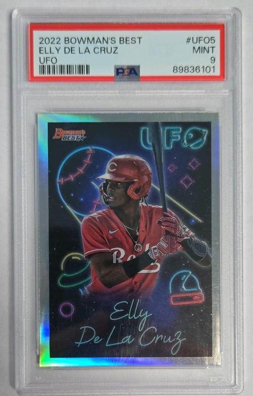 Topps 2022 Bowman's Best Bowman Ufo Elly De La Cruz Rookie PSA 9 Reds UFO-5 view 1