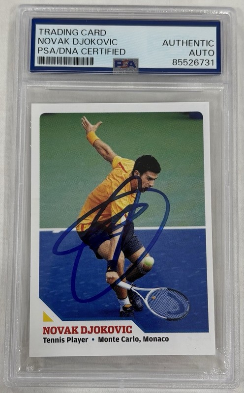 NOVAK DJOKOVIC SIGNED 2010 SI ROOKIE CARD PSA AUTO