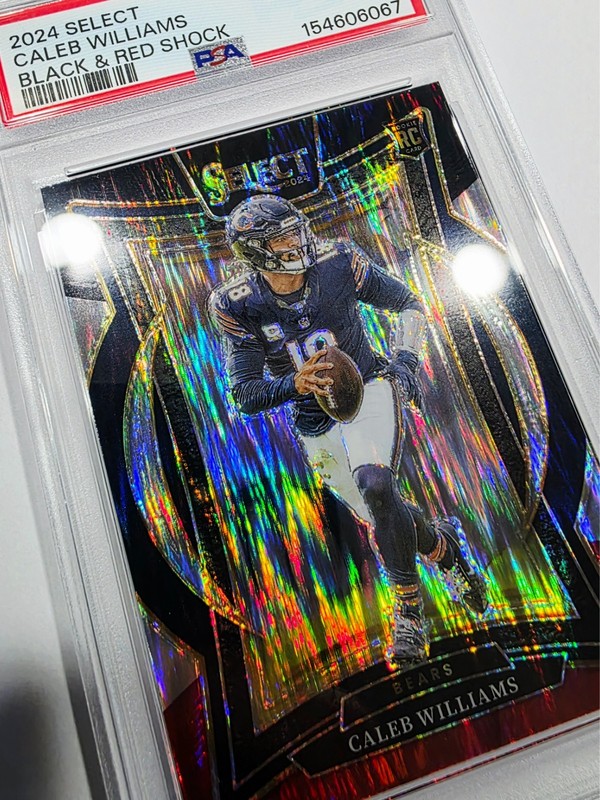 2024 Select # 25 ● Caleb Williams RC ● Concourse ● Black and Red Shock ● PSA 9!! view 2