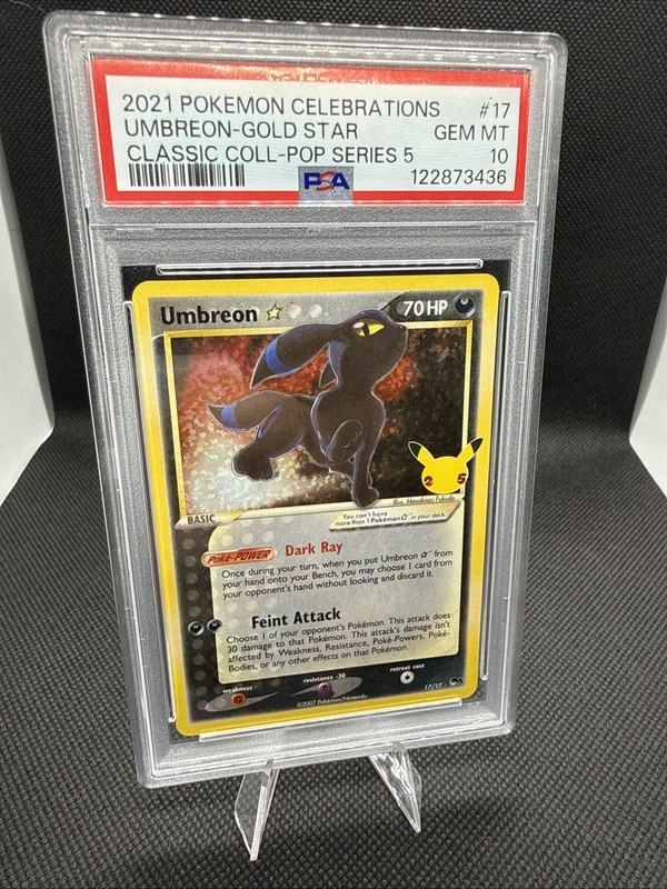 2021 Pokemon Celebrations Classic Collection Umbreon-Gold Star #17 PSA 10