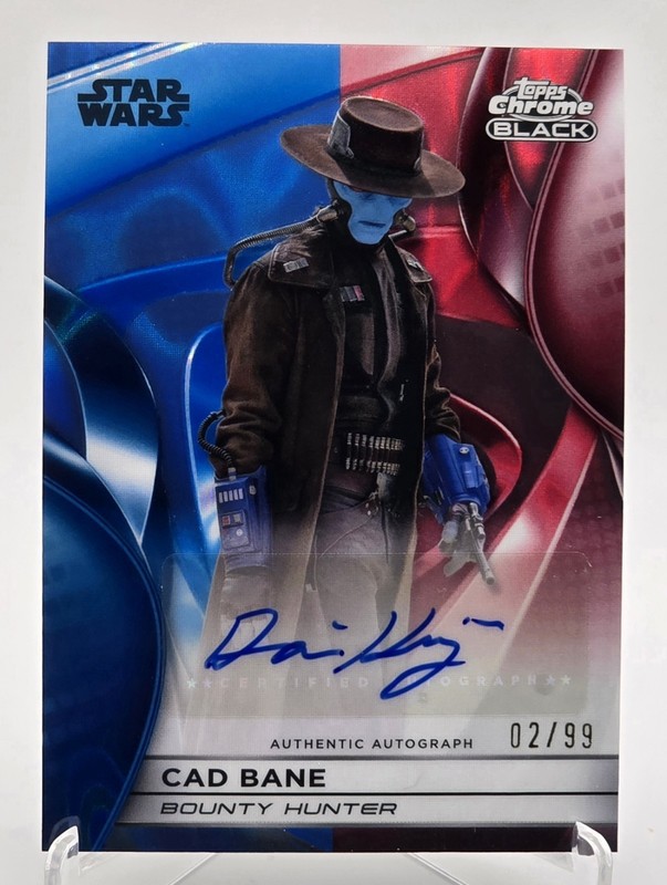 2025 Topps Star Wars Smugglers Outpost/ Black Cad Bane Blue/Red Lava Auto /99