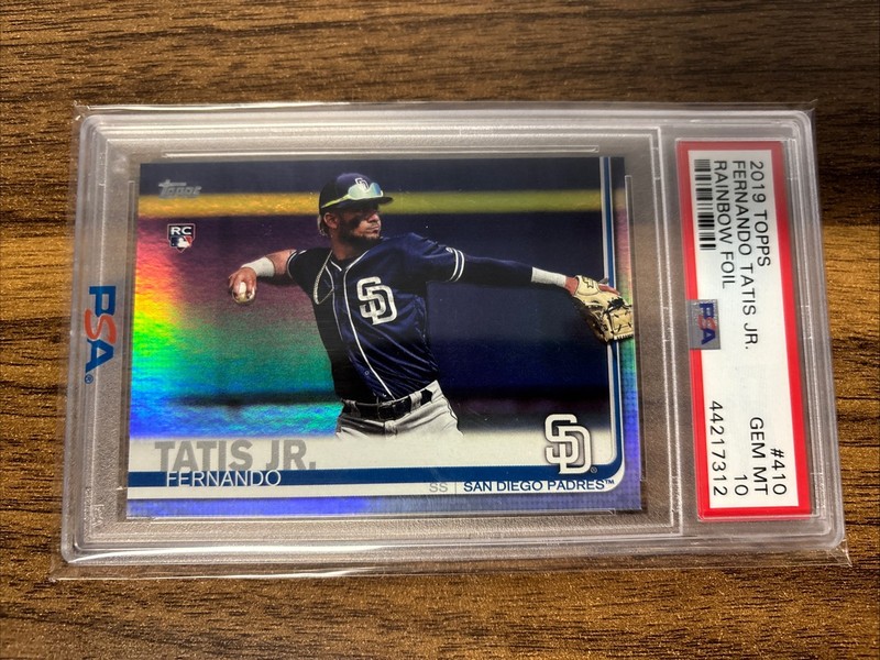 2019 Topps Rainbow Foil Fernando Tatis Jr #410 PSA 10 GEM MT Rookie RC Padres