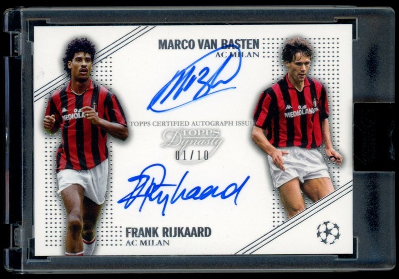 22-23 Topps Dynasty UCL Frank Rijkaard Marco Van Basten Dual Auto /10 AC Milan
