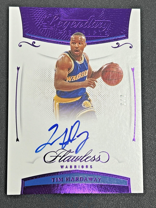 2020-21 Panini Flawless Legendary Scripts - Tim Hardaway - Amethyst Auto 3/3