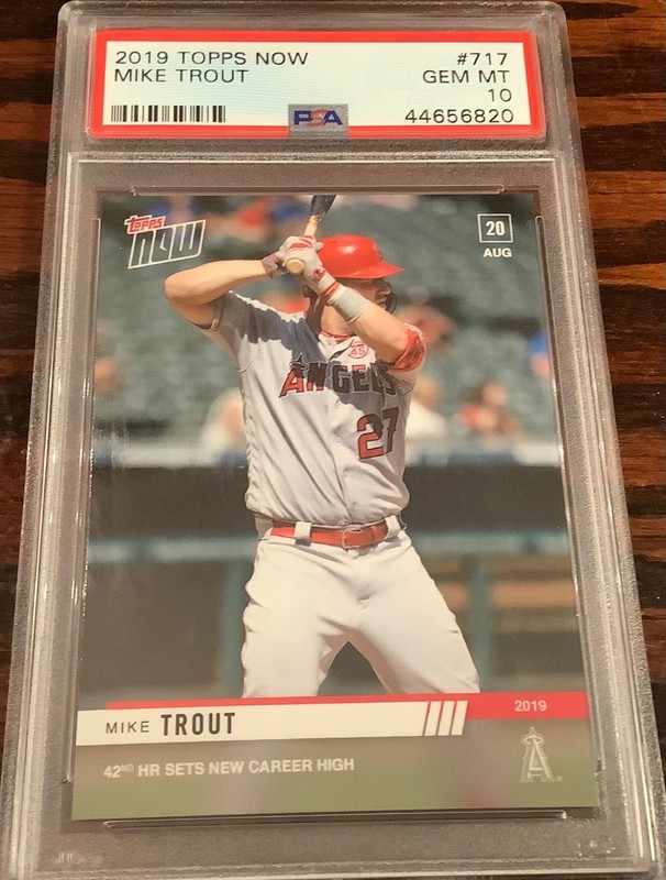 Mike Trout 2019 Topps Now #717 PSA 10 Angels