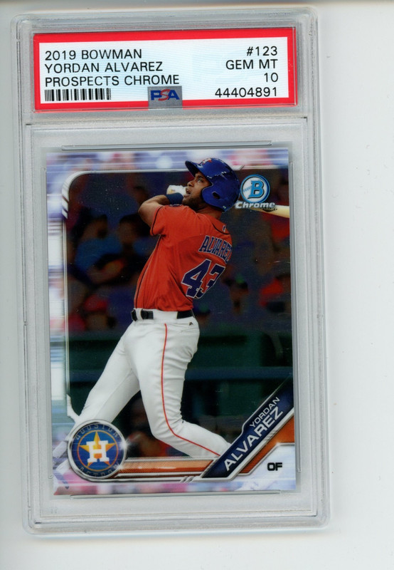 2019 Bowman Yordan Alvarez #BCP-123 Prospects Chrome PSA 10 (891)