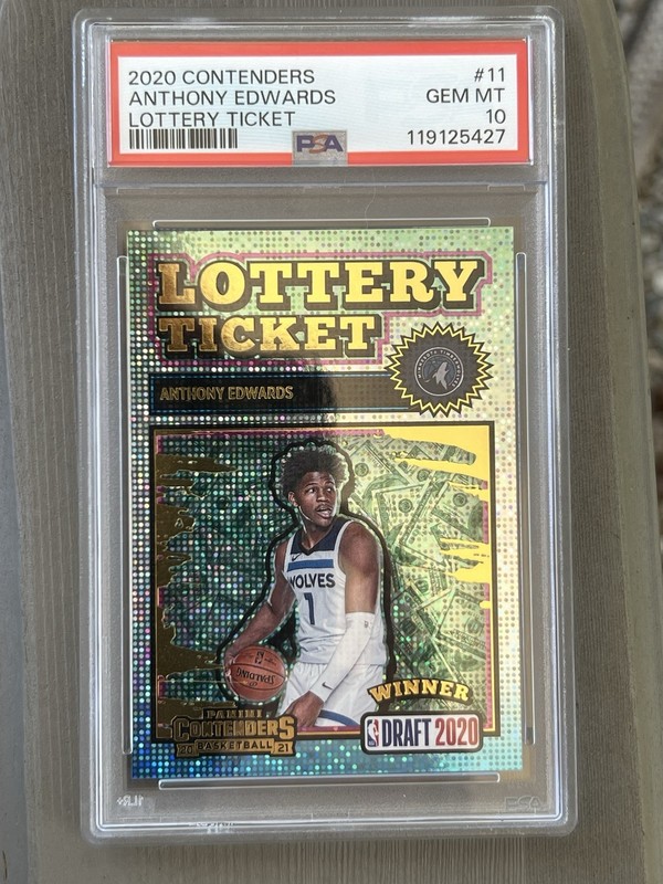 2020-21 Panini Contenders - Lottery Ticket Anthony Edwards #11 (RC) PSA 10