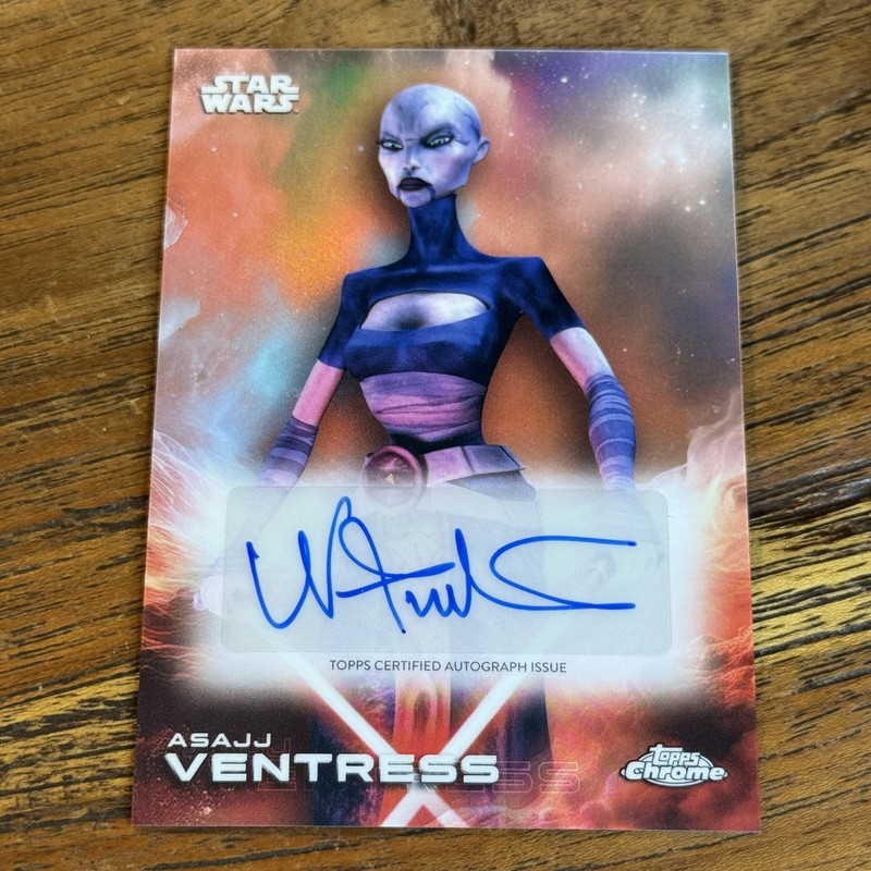 Nika Futterman Asajj Ventress 2025 Topps Chrome Star Wars REFRACTOR AUTO #A-AJ