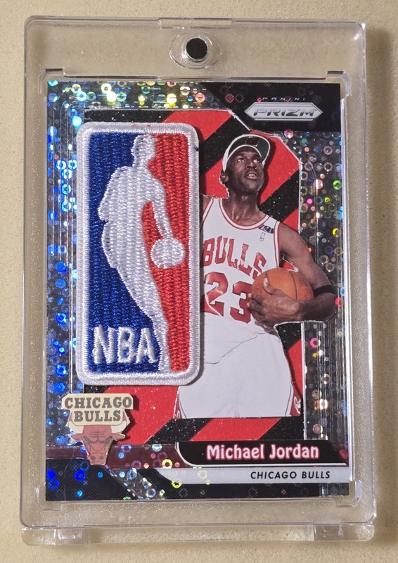 Michael Jordan Custom Art NBA Logoman Patch Card #/1 Chicago Bulls One Of One
