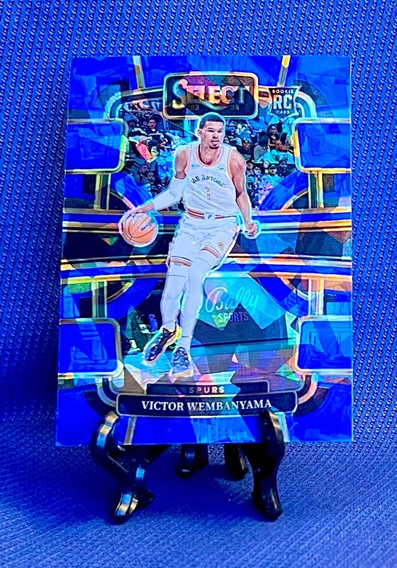 2023-24 Select SP Concourse Blue Prizm Cracked Ice VICTOR WEMBANYAMA Rookie #87