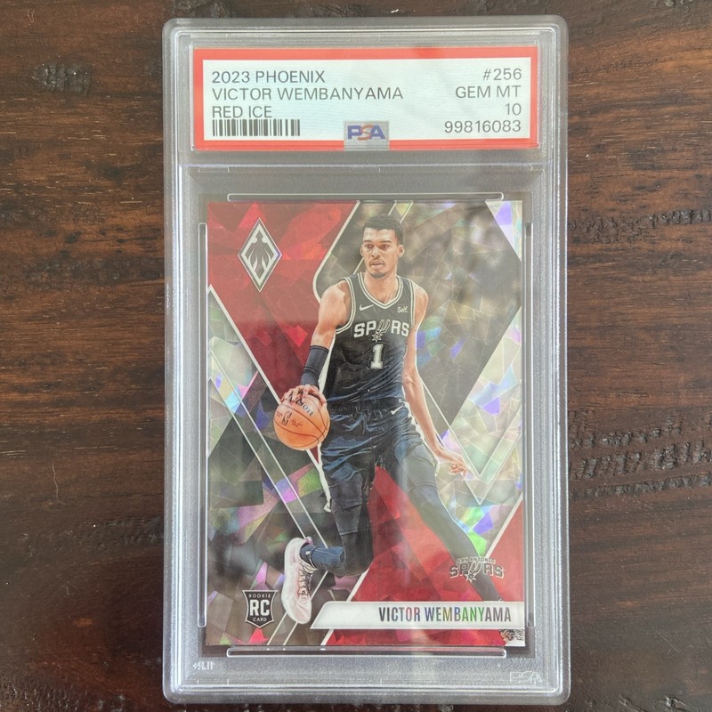 2023-24 Panini Phoenix #256 Victor Wembanyama (RC) Red Ice - PSA 10 GEM MINT!