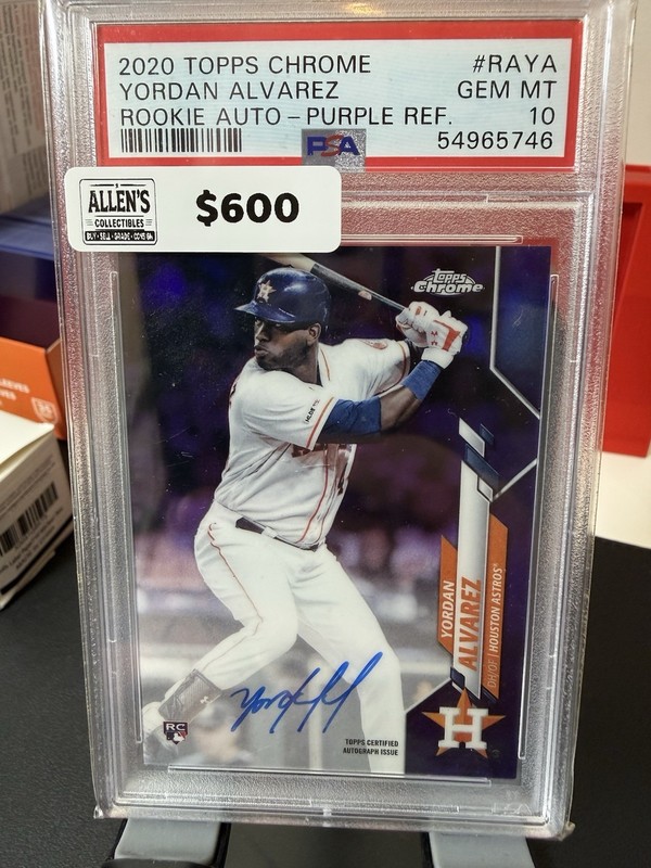 2020 Topps Chrome -Rookie Autographs Yordan Alvarez #RA-YA Purple Refractor /250