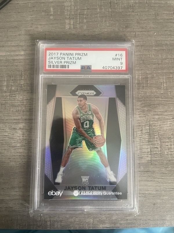 2017-18 Panini Prizm Silver Prizm Rookie Jayson Tatum PSA 9 #16 Celtics