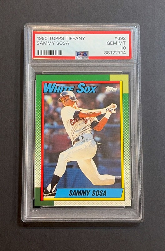 1990 Topps Tiffany Sammy Sosa Rookie RC #692 White Sox PSA 10 GEM MINT