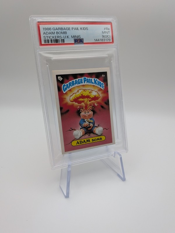 1986 The Garbage Pail Kids #8a Adam Bomb U.K. Minis PSA 9(OC) MINT Card 🤯🤯🤯