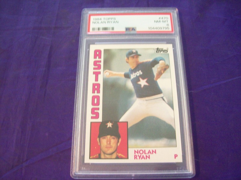 1984 TOPPS #470 NOLAN RYAN PSA 8