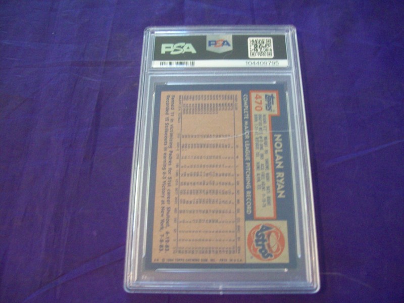 1984 TOPPS #470 NOLAN RYAN PSA 8 view 2