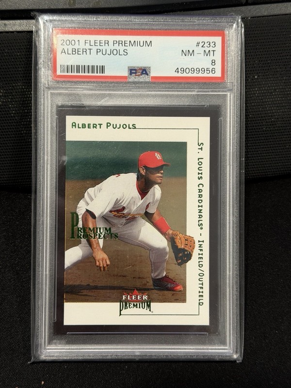 2001 Fleer Premium Premium Prospects 685/1999 Albert Pujols #233 PSA 8 0d08