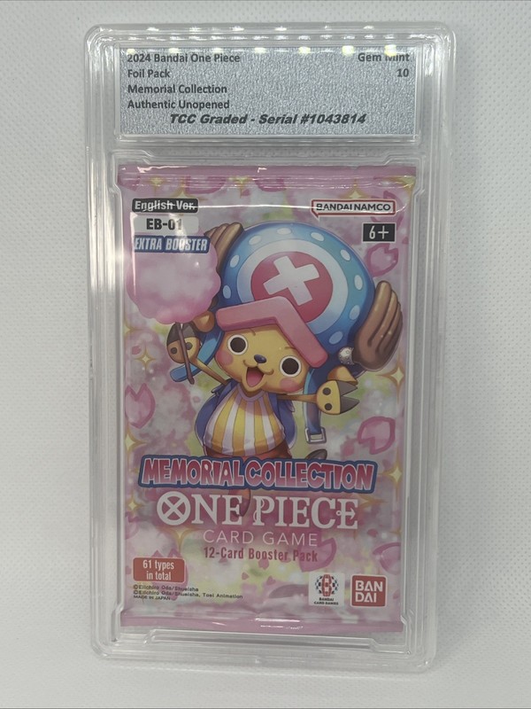 2024 One Piece Memorial Collection Sealed Foil Pack TCC Graded Gem Mint 10